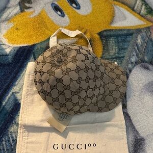 Gucci Beige Monogram Hat